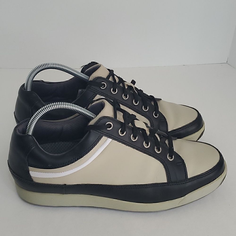 FootJoy Contour Casual Golf Shoes Spikeless Men's Size 8W Black and Tan Leather